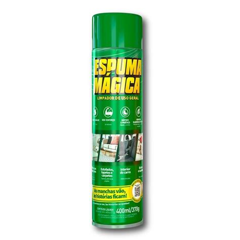 Espuma Mágica Aerosol 400ml Limpador uso Geral Limpeza a Seco