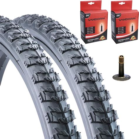 Vandorm Set Of Bicycle Tyres 26 X 1 95 53 559 Off Road MTB 26 Inch