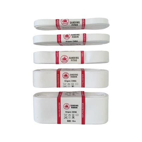 Fita Gorgurão Lisa Sanding Cor 005 Branco 10 metros Shopee Brasil