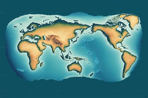 World map with horizon. 22405348 Stock Photo at Vecteezy