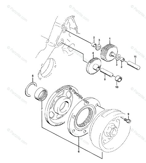 Arctic Cat ATV 2002 OEM Parts Diagram For Starter Clutch Assembly