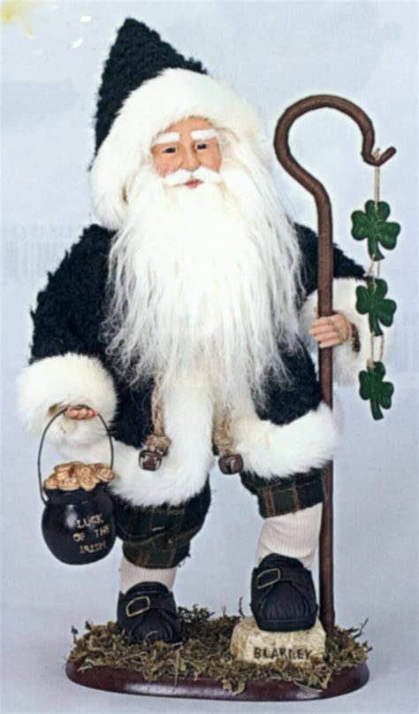 Irish Santa Figurine Irish Christmas Ts Celtic Christmas Santa