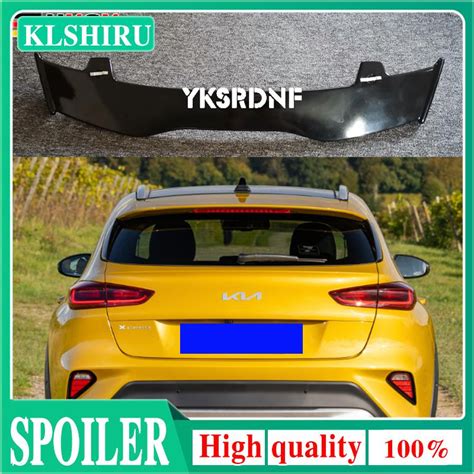 For KIA XCeed 2019 2020 2021 Spoiler ABS Plastic Carbon Fiber Look