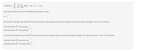 Solved Let F X ∫0s T2 351−tdt For −∞