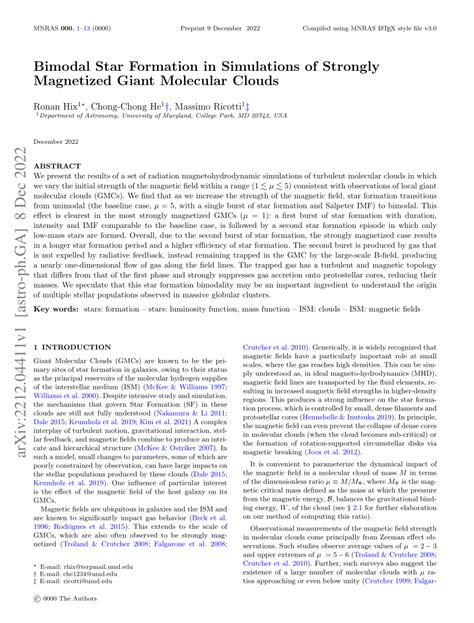 PDF Bimodal Star Formation In Simulations Of Strongly Magnetized