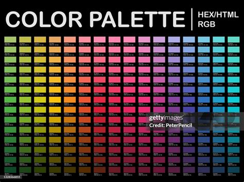 Farbpalette Farbkarte Testseite Drucken Farbcodes Rgb Hex Html