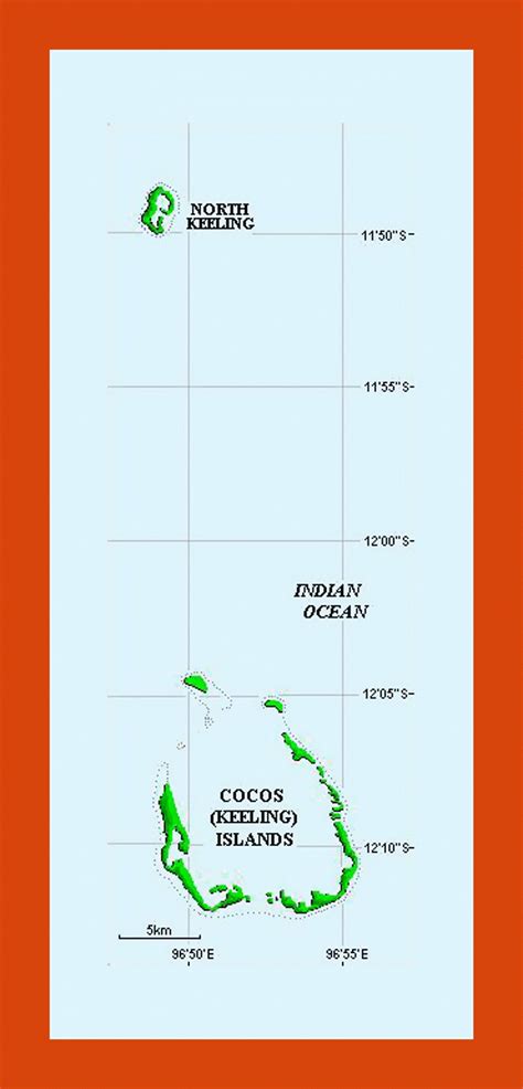 Map Of Cocos Islands Maps Of Cocos Keeling Islands Maps Of Asia