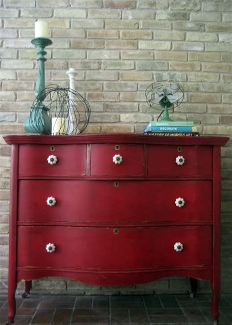 Red Distressed Furniture Diy