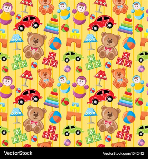 Seamless Toys Pattern Royalty Free Vector Image