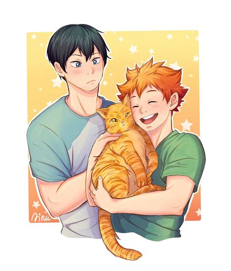 Hinata Shouyou And Kageyama Tobio Haikyuu Drawn By Ainudraws Danbooru