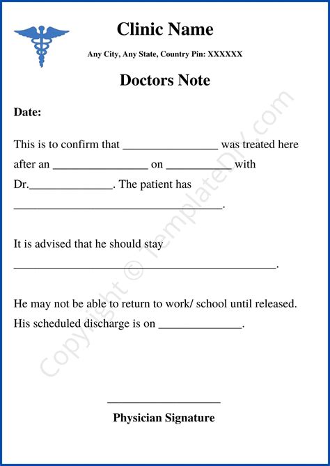 Real Doctors Note For Work Printable Template In Pdf And Word