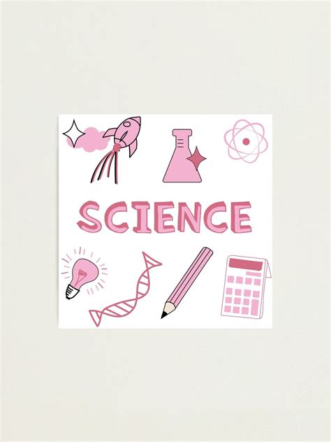 Fotodruck For Sale Mit Pink Science School Subject Sticker Pack Von