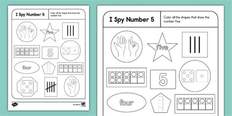 Number Sense I Spy Number 5 Activity Teacher Made Twinkl