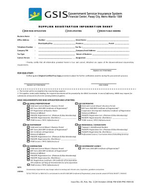 Fillable Online Supplier Registration Information Sheet Fax Email Print