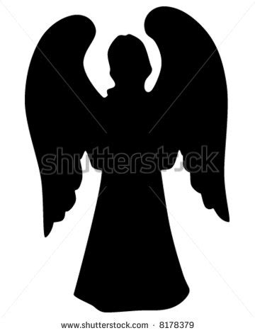 silhouette of angel clipart - Clipground