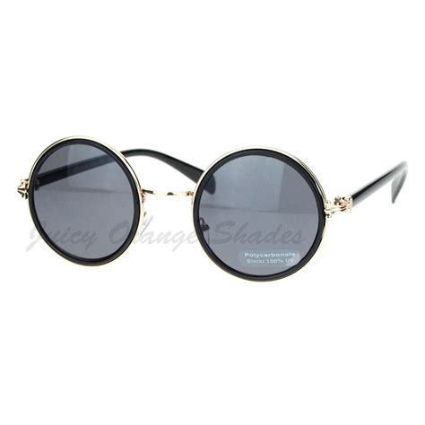 Vintage Retro Metal Rimmed Round Circle Womens Sunglasses Ebay