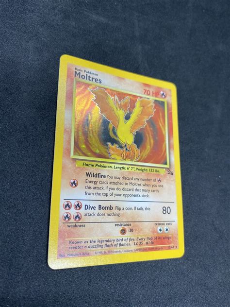 Mavin Moltres 12 62 Holo Rare Fossil Set Unlimited Pokemon Card