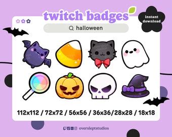 8 Halloween Badges For Twitch And Discord Spooky Season Witch Gaming