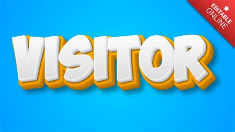 Visitor | Text Effect Generator