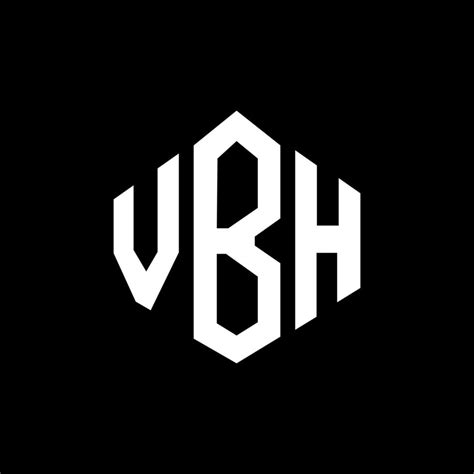 VBH letter logo design with polygon shape. VBH polygon and cube shape logo design. VBH hexagon ...