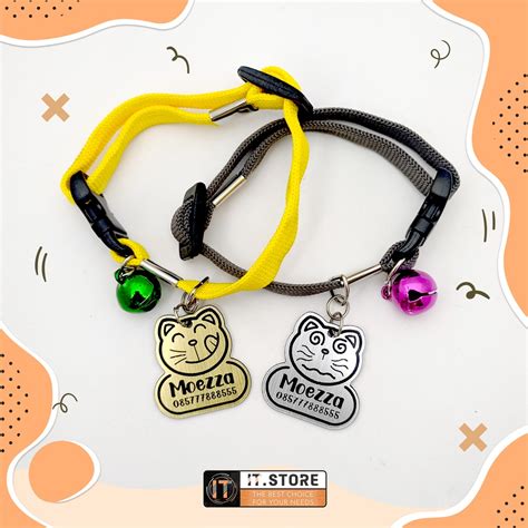 Jual Grafo Kalung Kucing Name Tag Custom Emoji Version Shopee Indonesia