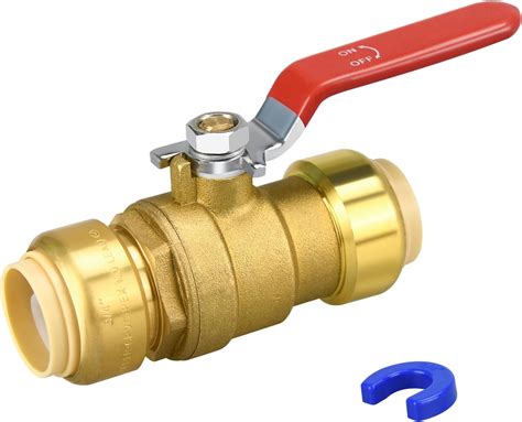 Push Fit Ball Valve 1 Pack 34 Push Fit Full Port Ball Valve With Disconnect Clip