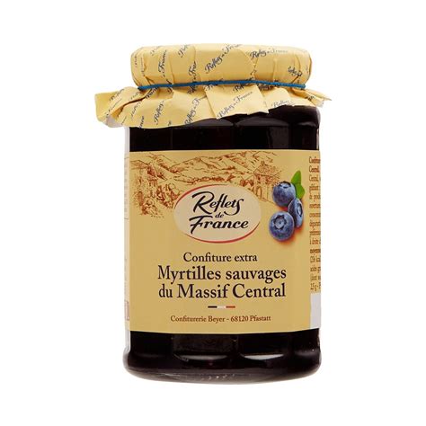 Confiture myrtilles sauvages REFLETS DE FRANCE le pot de 315g à Prix