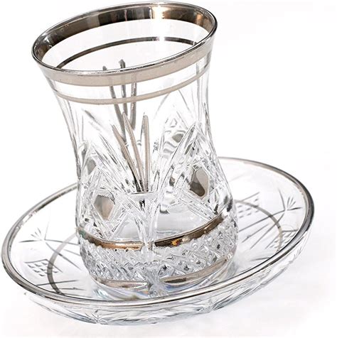 Amazon Silver Plated Turkish Tea Glasses With Saucers Sets