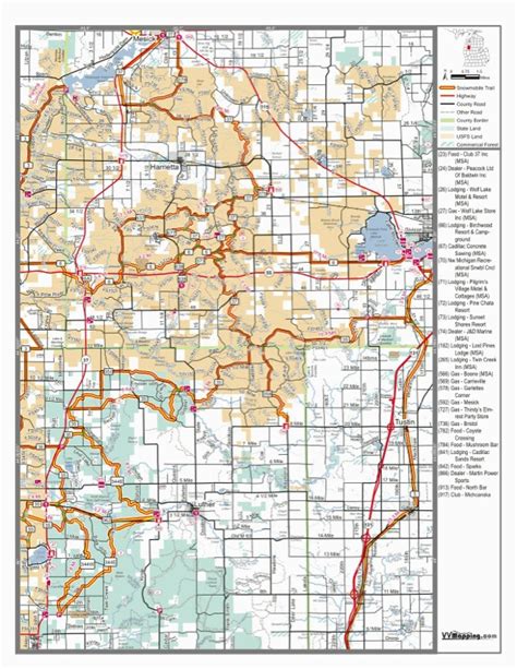 Michigan Snowmobile Trail Map | secretmuseum