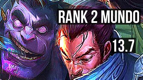 Dr Mundo Vs Yasuo Top Rank 2 Mundo 3 0 2 Kr Challenger 13 7