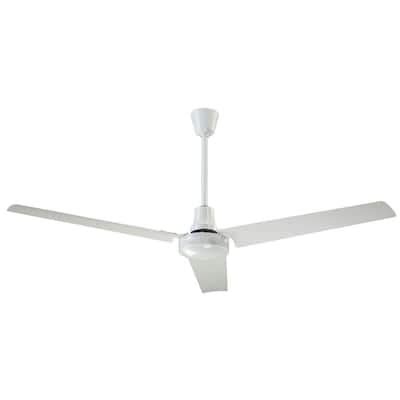 CANARM 60 In Indoor White High Performance Industrial Ceiling Fan