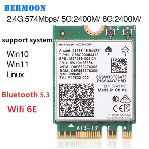 Malaysia Real Stock 】Intel AX210 Wifi 6 Wireless Network Card 5G ...