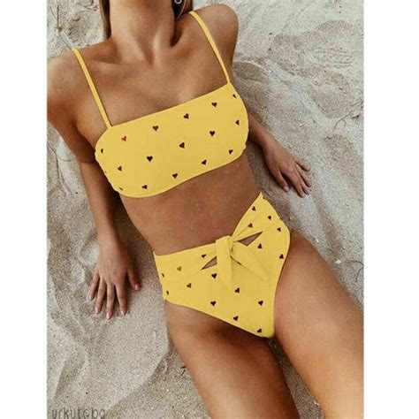 Verano Mujer Bikini Set vendaje Push Up Bra traje de baño Baño playa