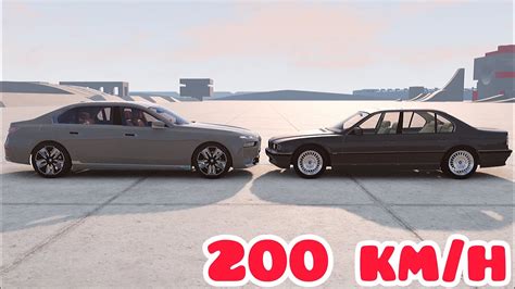 Bmw I77 Series G70 Vs Bmw 7 Series E38 💥 New Vs Old 💥 200 Kmh Each