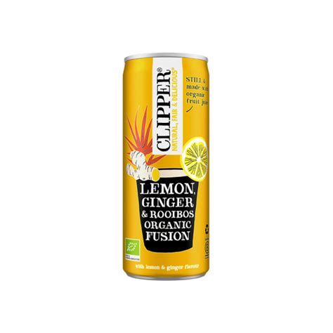 Clipper Infusion Glacée Citron Gingembre Rooibos Bio Canette 250ml x12