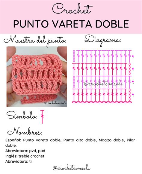 Puntos Vareta Doble Y Triple A Crochet Crochet Con Sole