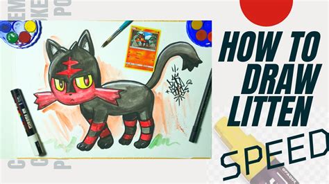 How To Draw Litten Pokémon Youtube