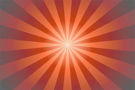 Abstract Cartoon Sunburst Background with Red Rays Stock Illustration ...