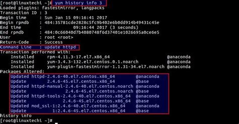 How To Rollback Updates With Yum History Command On CentOS RHEL Servers