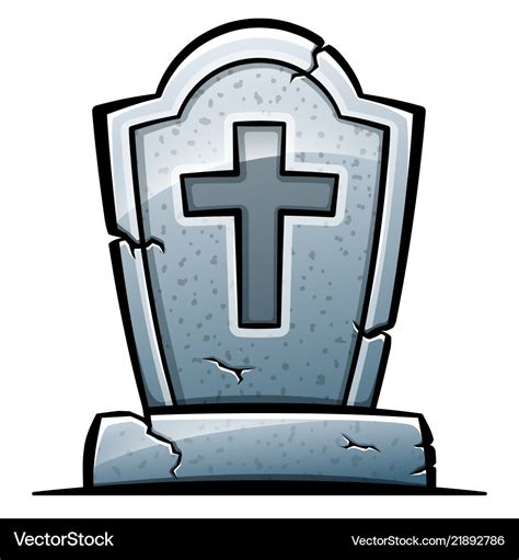 Tombstone On White Background Royalty Free Vector Image