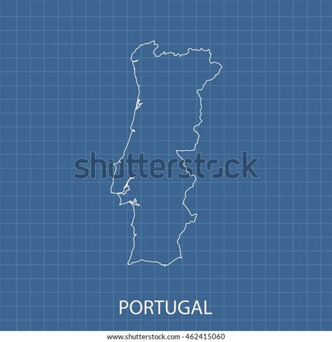 Map Portugal Stock Vector Royalty Free 462415060 Shutterstock