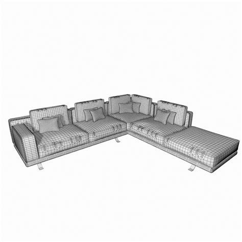 3d Model Sofa L Shape Modern Turbosquid 1320480