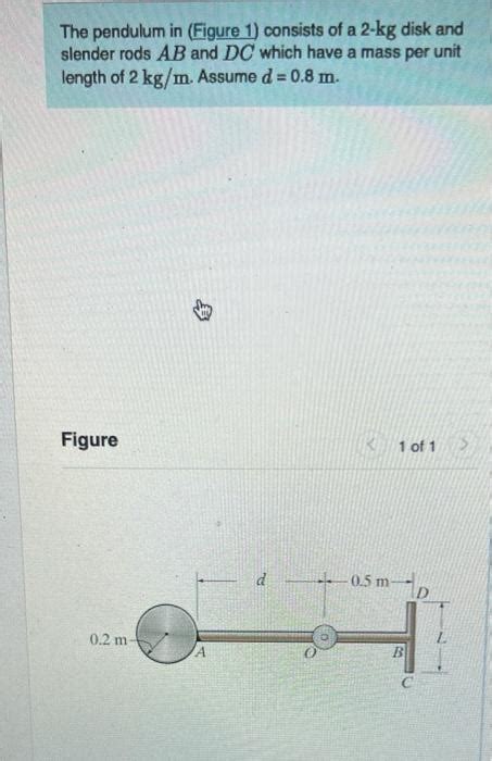 Solved The Pendulum In Figure 1 Consists Of A 2 Kg Disk Chegg