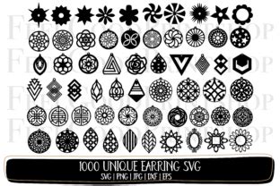 1000 Earrings SVG Earring Cut File Graphic By FeelGoodPrintshop