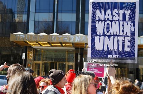 Protesters Demonstrate During A Day Without A Woman Protest Near The