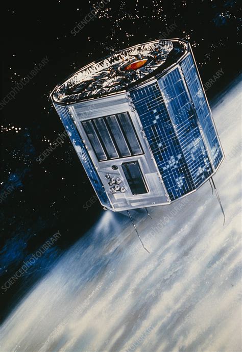 Artist's impression of Ariel-5 satellite in orbit - Stock Image - R230 ...