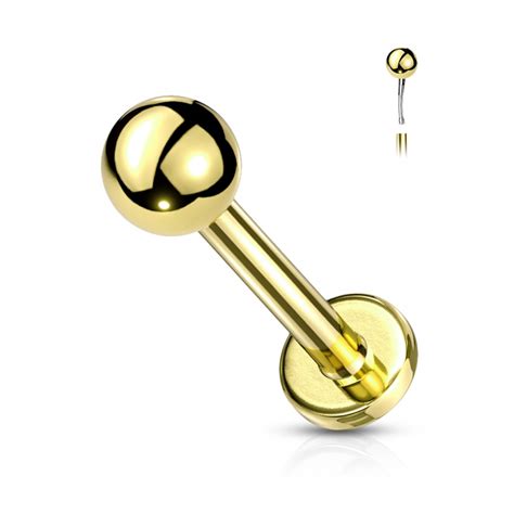 Piercing Rond Gold Plated 0 8x8 LMPiercings Nl