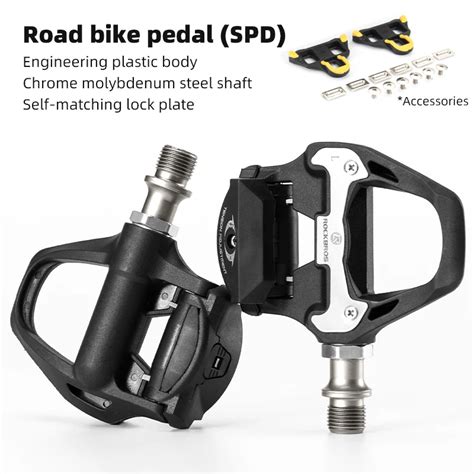 ROCKBROS Bicycle Pedals Self Lock SPD LOOK Bike Pedals Aliuminum Nylon