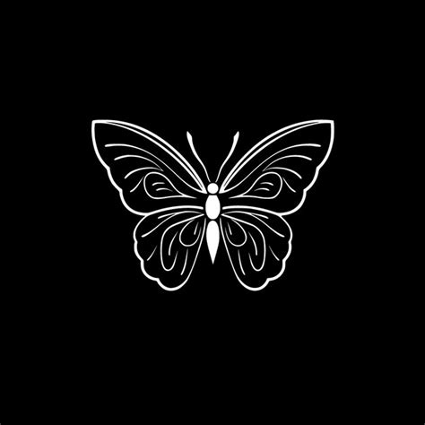 Premium Vector Butterfly Black And White Vector Illustration