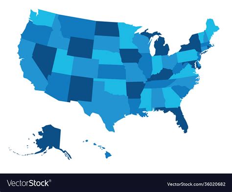 Map usa Royalty Free Vector Image - VectorStock